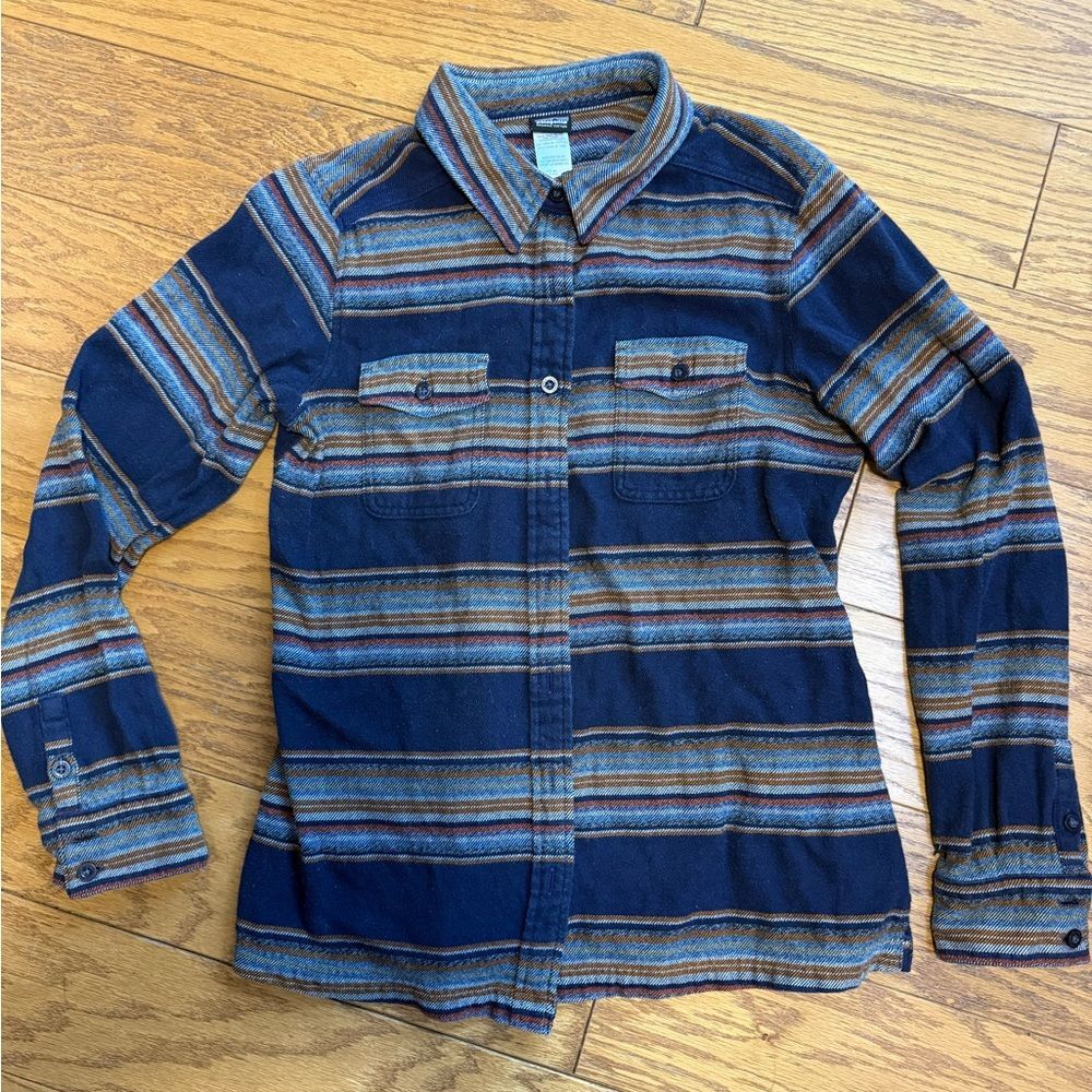 Patagonia Organic Cotton Multicolor Striped  Button Down Shirt